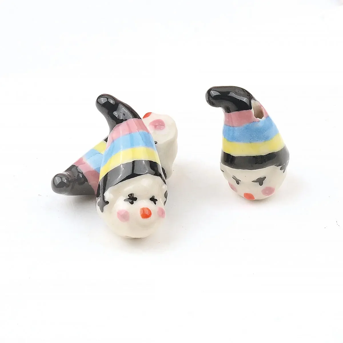 5pcs 1.3x2.5cm Random Mixing Animals Ceramic Beads For Jewelry Making DIY Earrings Necklace Loose Porcelain Bead Accessories