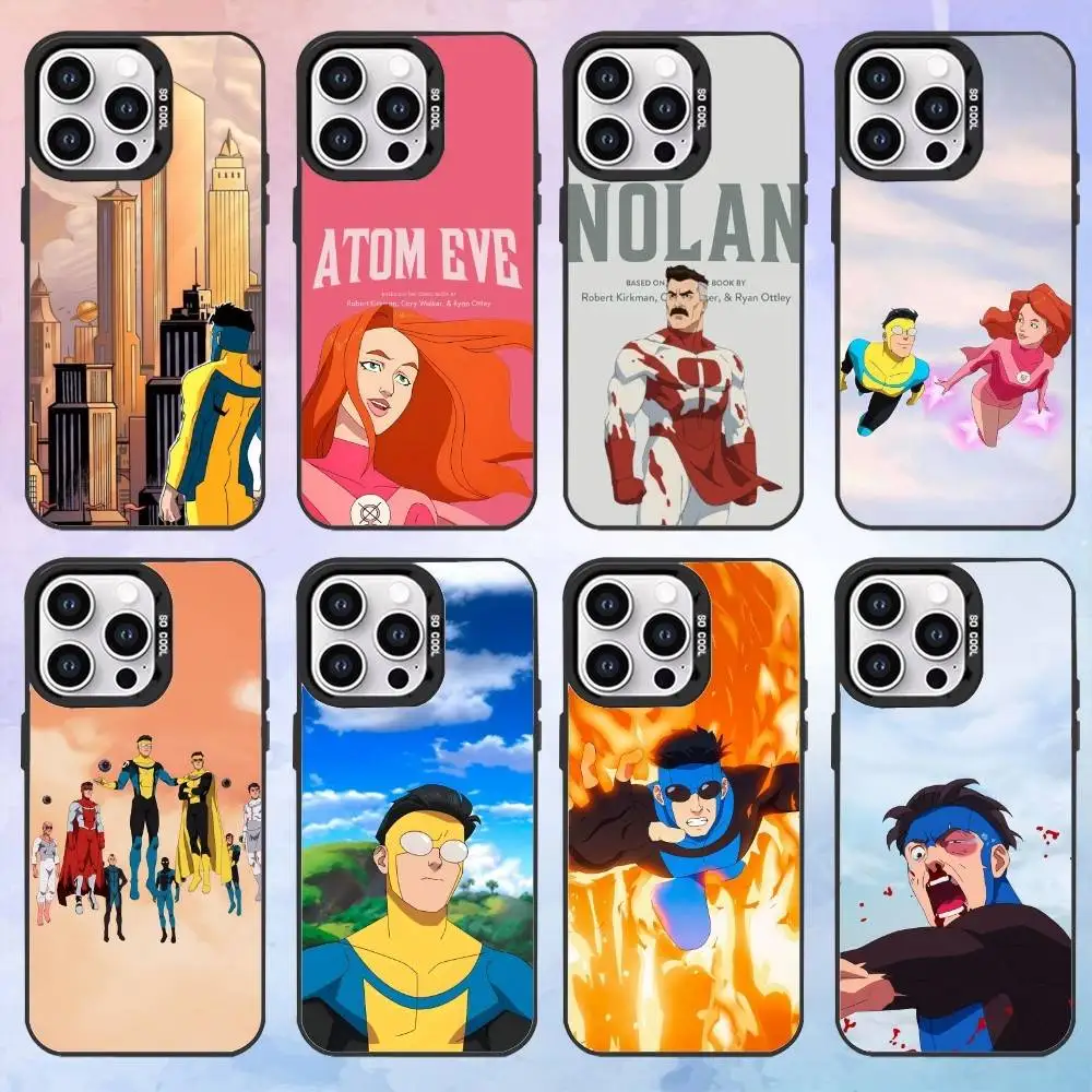 

I-Invincible Season 2 Atom Eve Phone Case For iPhone17,16,15,14,13,12,11 Plus,Pro Max Black Candy Matte Shockproof Cover