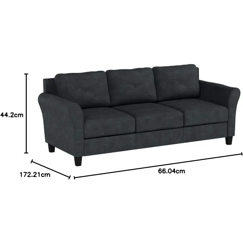 Lifestyle Solutions Harrington Rolled Arms Sofa, 80.3