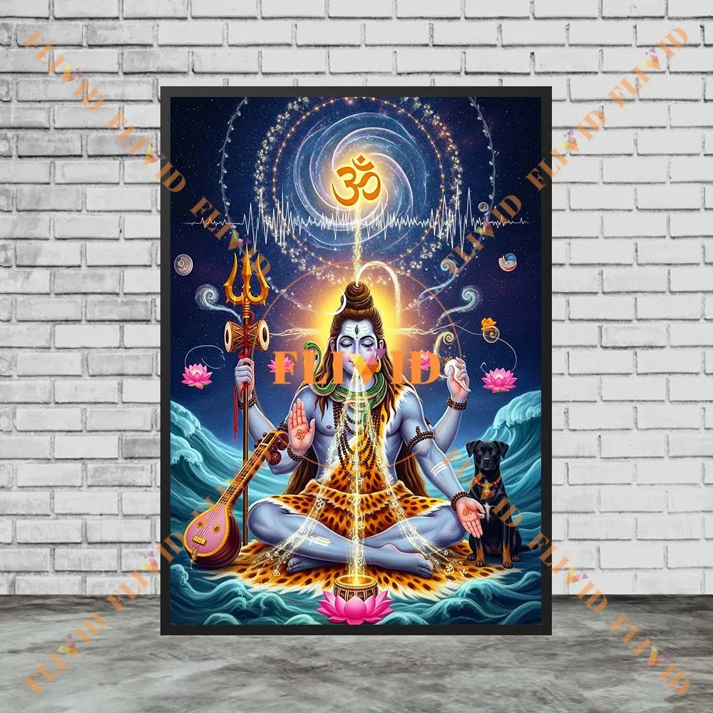 Hinduism Shiva Parvati Religion Poster Wall Pictures For Church Decor Posters Wall Art Canvas Painting Unframed