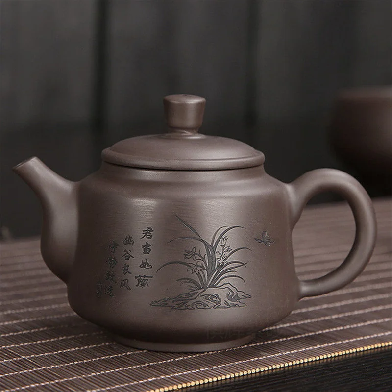 Yixing Zisha Teapot Chinese Handmade Kungfu Tea Kettle Purple Clay Home Decor Pottery Teaware Set Tea Ceremony