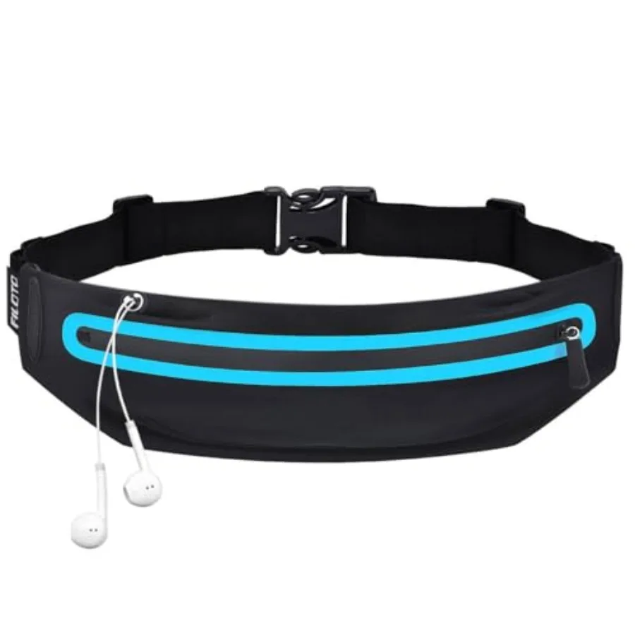 

Running Belt Fanny Pack, Running Waist Pack for Women and Men USA Patented Hands-Free Reflective Runner Pouch Belt Fitness Work