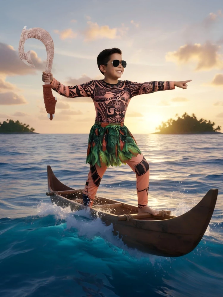 Summer Moana Maui Kids Boys Co - Free Cosplay Prop Patterns ulasan dan harga