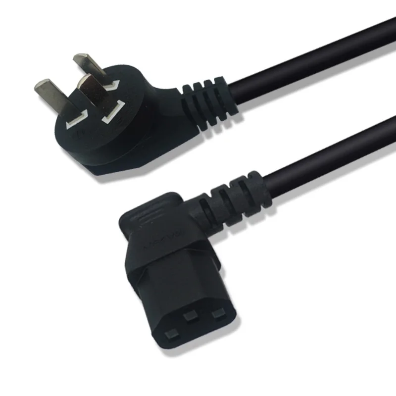 Australia Power cord C13 to AU 3 pins plug extension power cable 90 degrees angle C13 power lead cord 1.5m