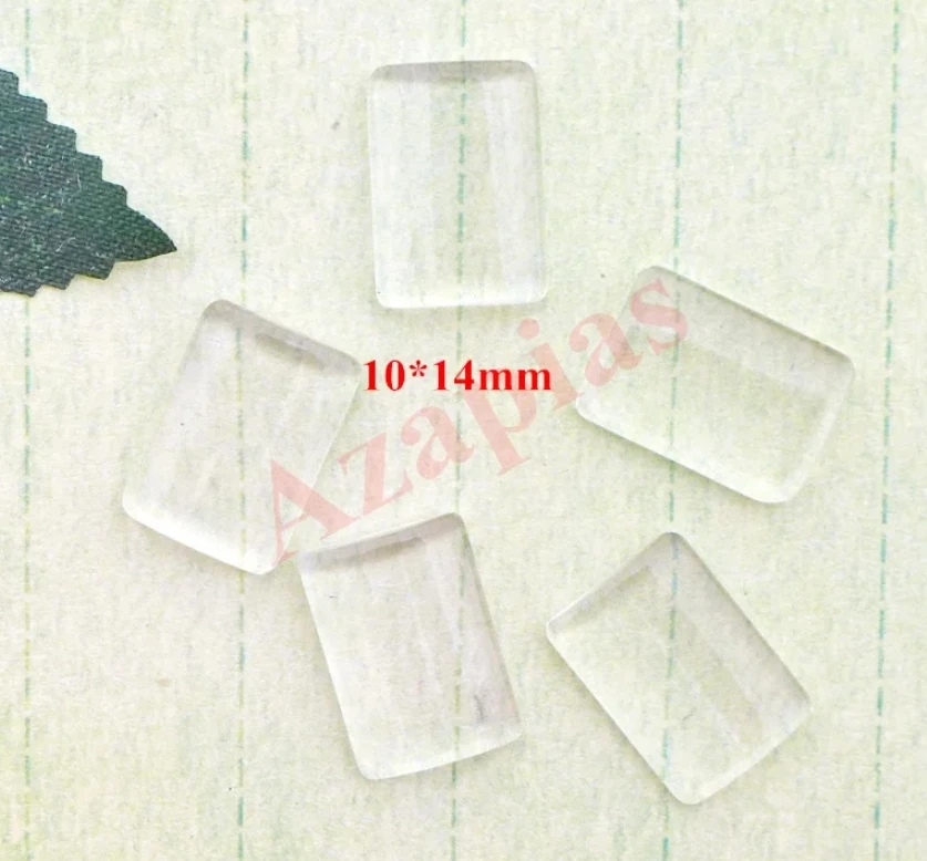 

10*14mm 200pcs/lot clear domed magnifying rectangle shape glass cabochons,photo jewelry pendant inserts