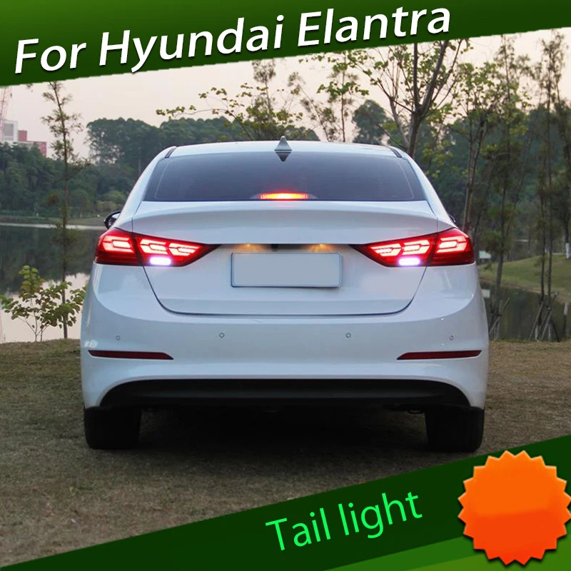 Taillight Assembly Suitable for Hyundai Elantra Refitted LED Taillight 3C Streamline Steering Brake Lights