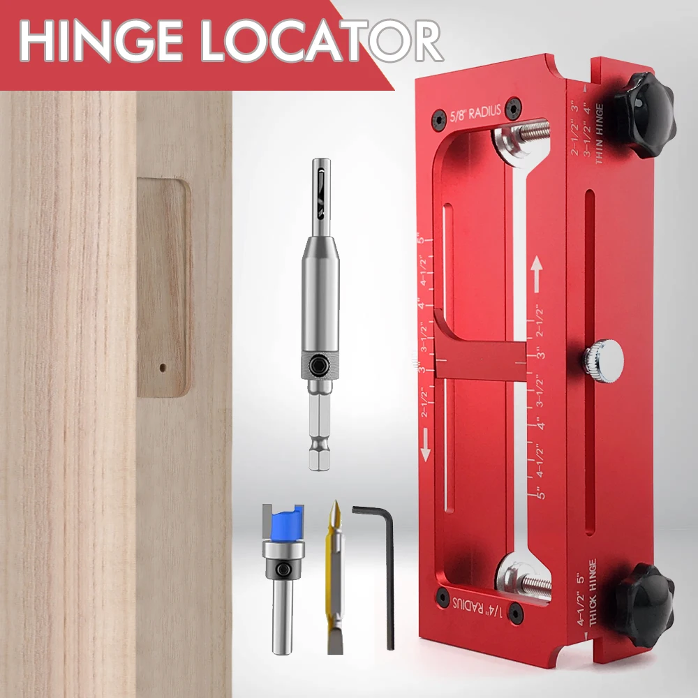 

Aluminum Alloy Hinge Door Lock Drill Positioning Template Door Hinge Installation Kit / Mortiser Template