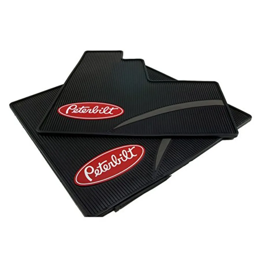 

Day Cab Logo Sleep Ribbed Semi Truck Vinyl Rubber Floor Mats Black