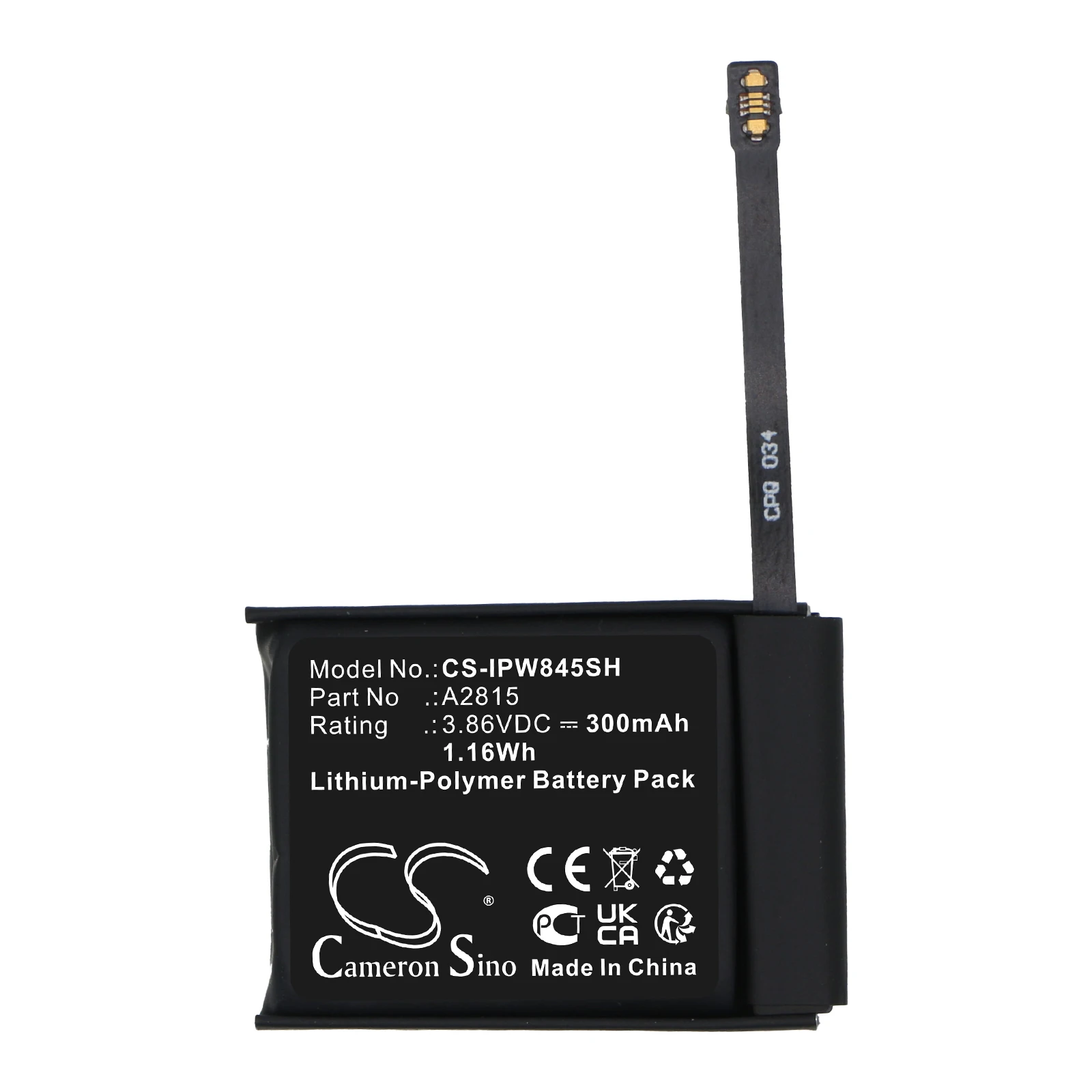 

Smartwatch 300mAh / 1.16Wh Battery for Apple Watch Series S8 45mm A2815