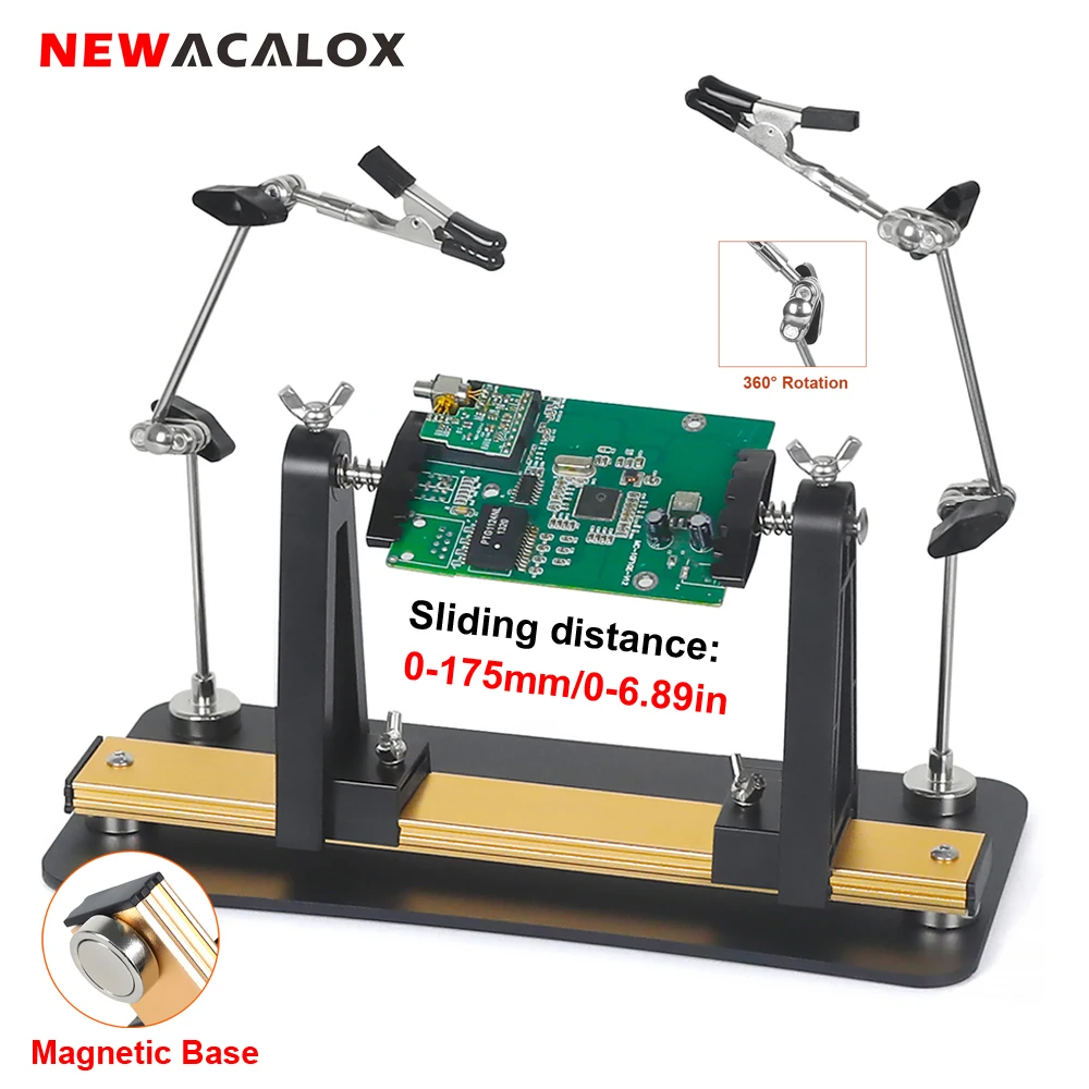 

NEWACALOX 2 в 1, настольная лампа для домашнего офиса, поворотный кронштейн, двойная головка, яркий светодиодный настольный светильник с регулируемой яркостью, настольный светильник, архитектурная лампа