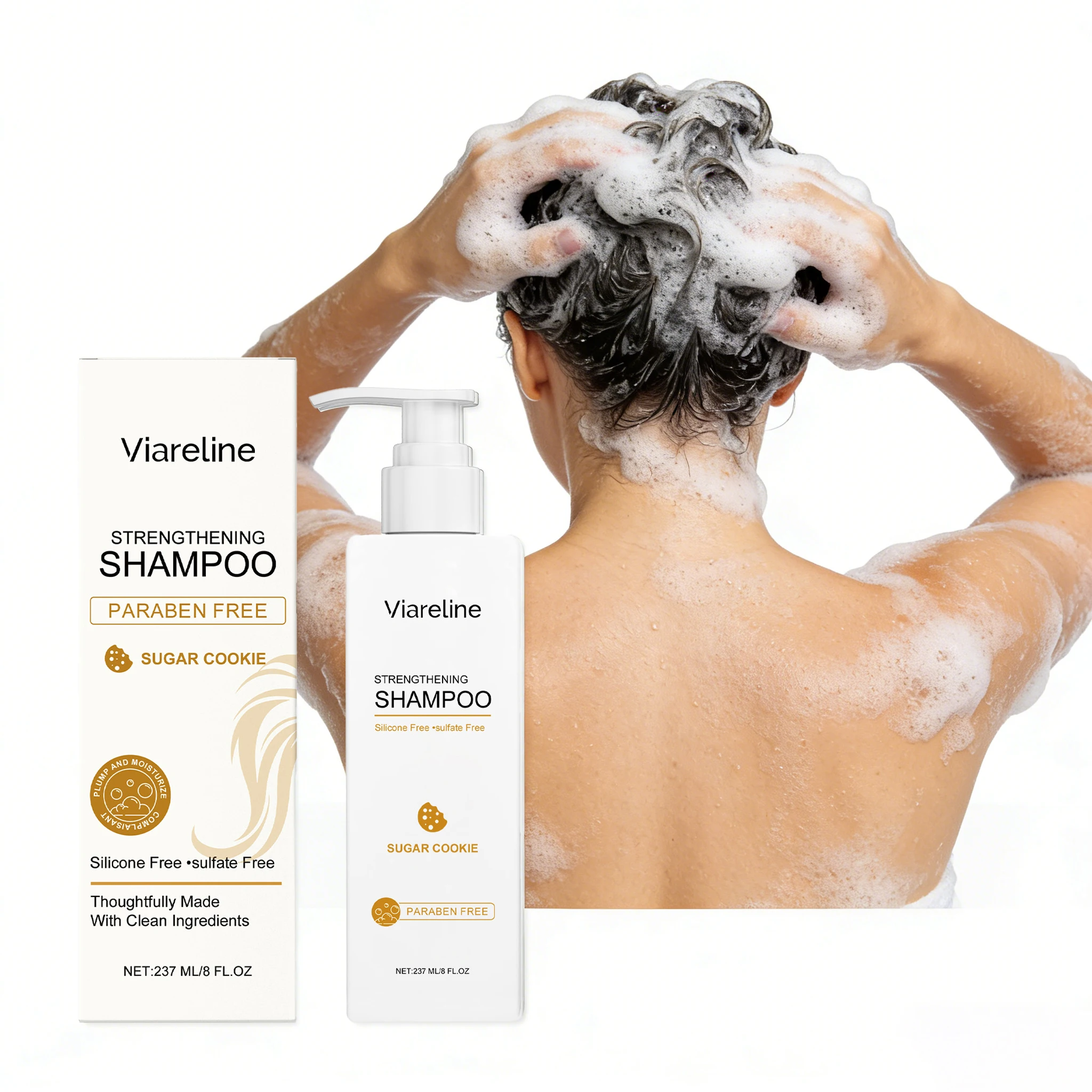 

Шампунь для волос 237 мл с аминокислотами: нежное очищение, питание кожи головы, улучшение гладкости, контроль жирности, освежение