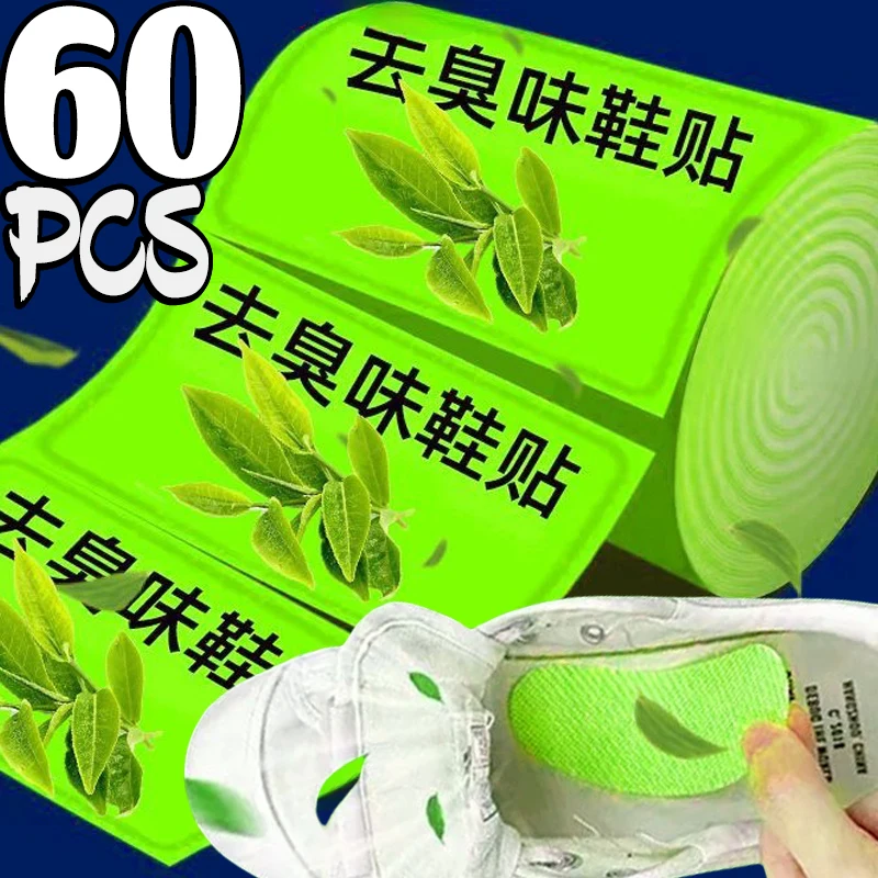 12/60pcs Shoes Deodorant Sticker Deodorant Foot Odor Deodorants Sneaker Smell Fresh Deodorant Insole Sterilization Sticker