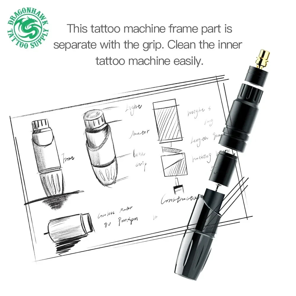 Dragonhawk Mast Tattoo P10 Makeup Permanent  Machine Rotary Pen Eyeliner Tools Tattoo Machine Pen Style Accessories For Tattoo