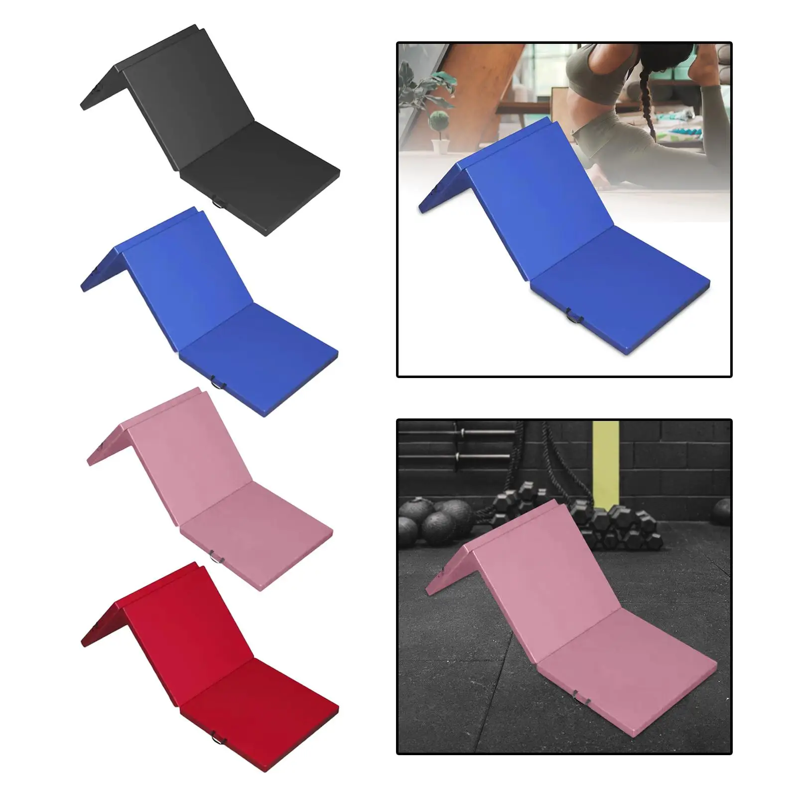

Folding Exercise Mat Foldable Yoga Mat Easy to Store 6' Gym Mat Gymnastics Mat for Pilates Outdoor Indoor Home Gym Mma
