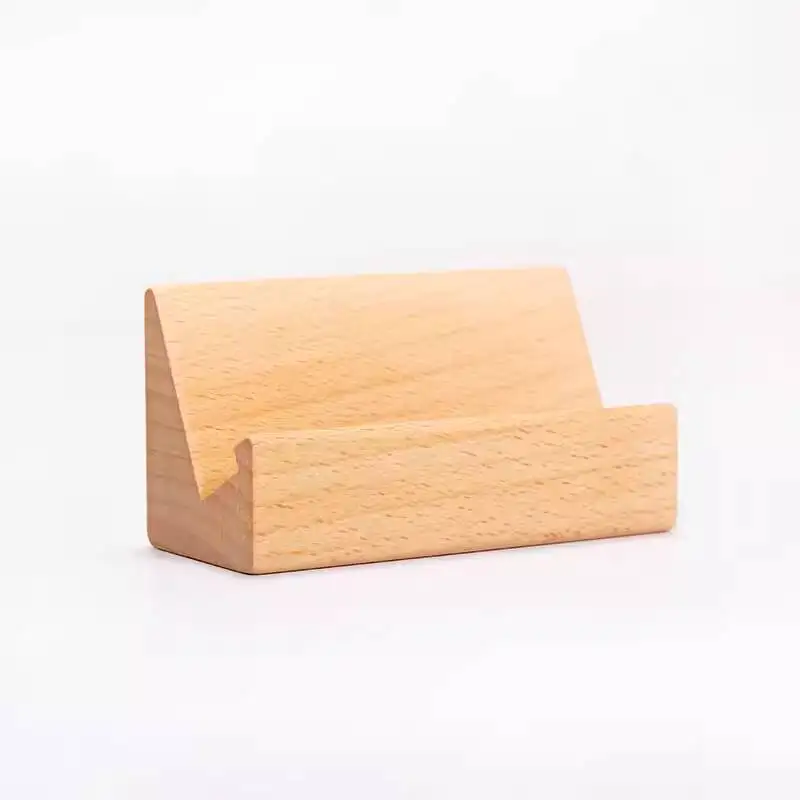 1PC Wooden Holder Wood Base For Card Display Stand Cards Game Accessory Postcard Holder Tabletop Display Rack