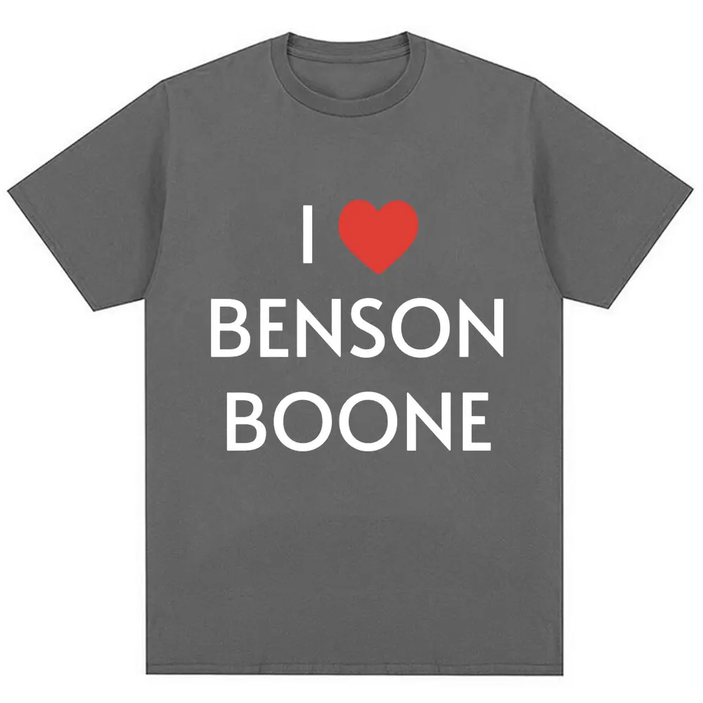 I Love Benson Boone Print T Shirts Fashion Men Women Popular Tee Shirt Oversized 100% Cotton Casual T-shirt Fans Gift Streetwear