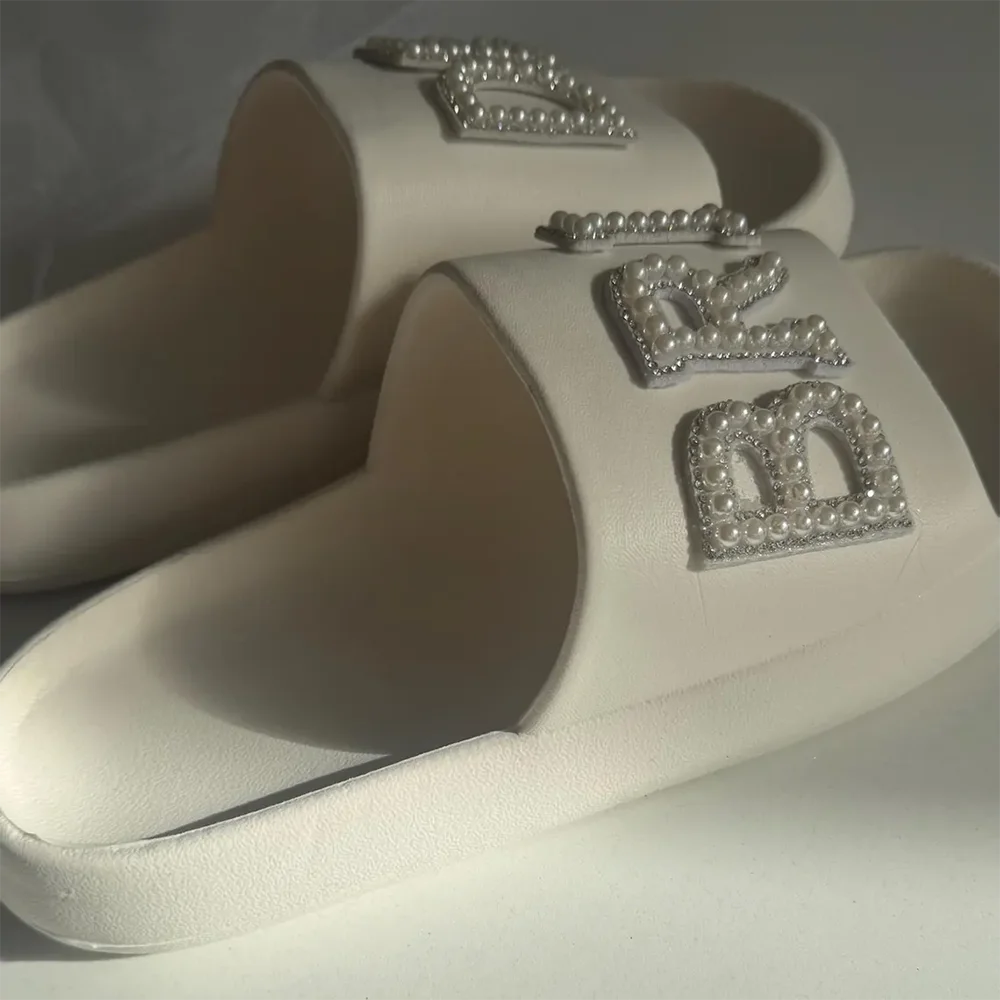 Braut-Sommer-Slides, Brautjungfern-Party-Zubehör, Hochzeits-Braut-To-Be-Flip-Flops, Strand-Sandalen, Brautparty-Schuhe, Geschenke – Detail 2