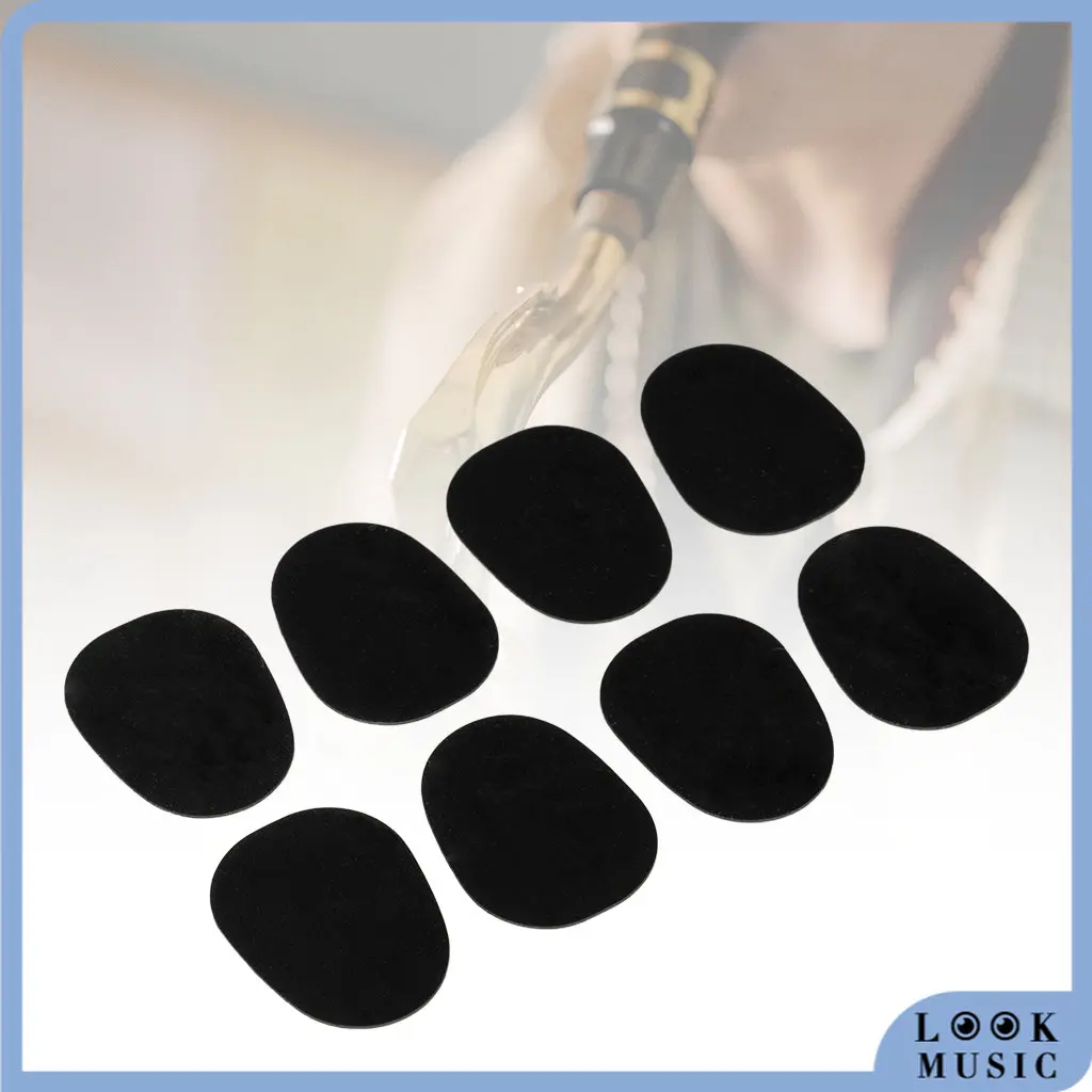 

LOOK Saxophone Mouthpiece Pads 0.3mm Black Thin Non-toxic And Food-grade Silicone Rubber Cushions SAX MTP Patches 8pcs/1pack