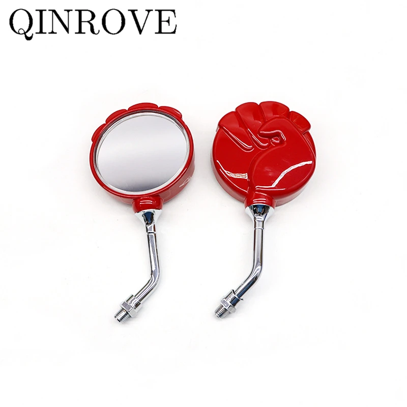 Motorcycle Rearview Mirrors Fist-shaped Side Convex Mirror Universal for VOGE 150GT 525DSX CU525 Vespa Sprint S150 PX125 LX150
