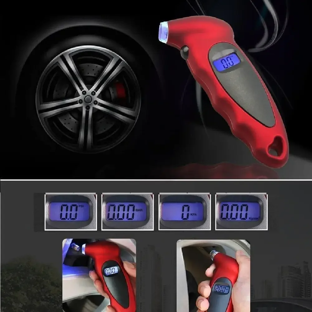 Digital Tire Pressure Gauge LCD Tire Air Monitor 150PSI Portable Pressure Gauge High Precision Tire Pressure Monitoring Tool