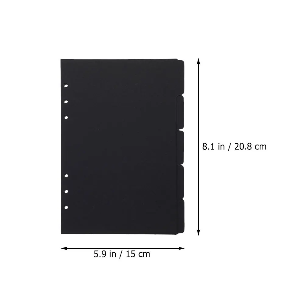 5pcs Index Labels Paper Binder Dividers A5 Notebook Tab Organizers For Journal Diaries Reports Notepad Divider Tabs