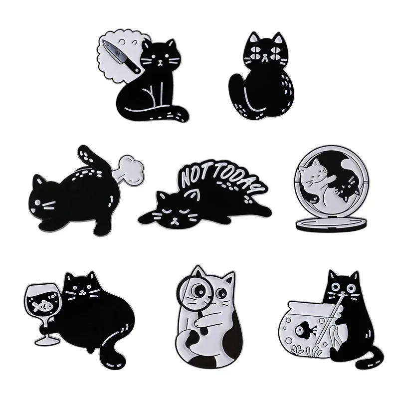 Эмалированные-булавки-с-рисунком-панк-черного-кота-креативные-не-сегодня-увеличительное-стекло-зеркало-брошь-с-котенком-значок-на-лацкане-ювелирные-изделия-подарки-для-друга