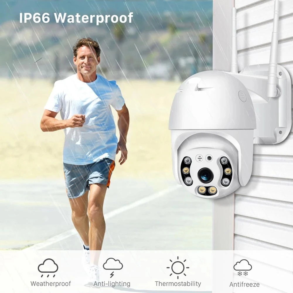 1080P Ptz Wifi Camera Outdoor 4X Digitale Zoom Ai Menselijk Detecteren Draadloze Camera Nachtzicht Auto Track Beveiliging Cctv ip Camera