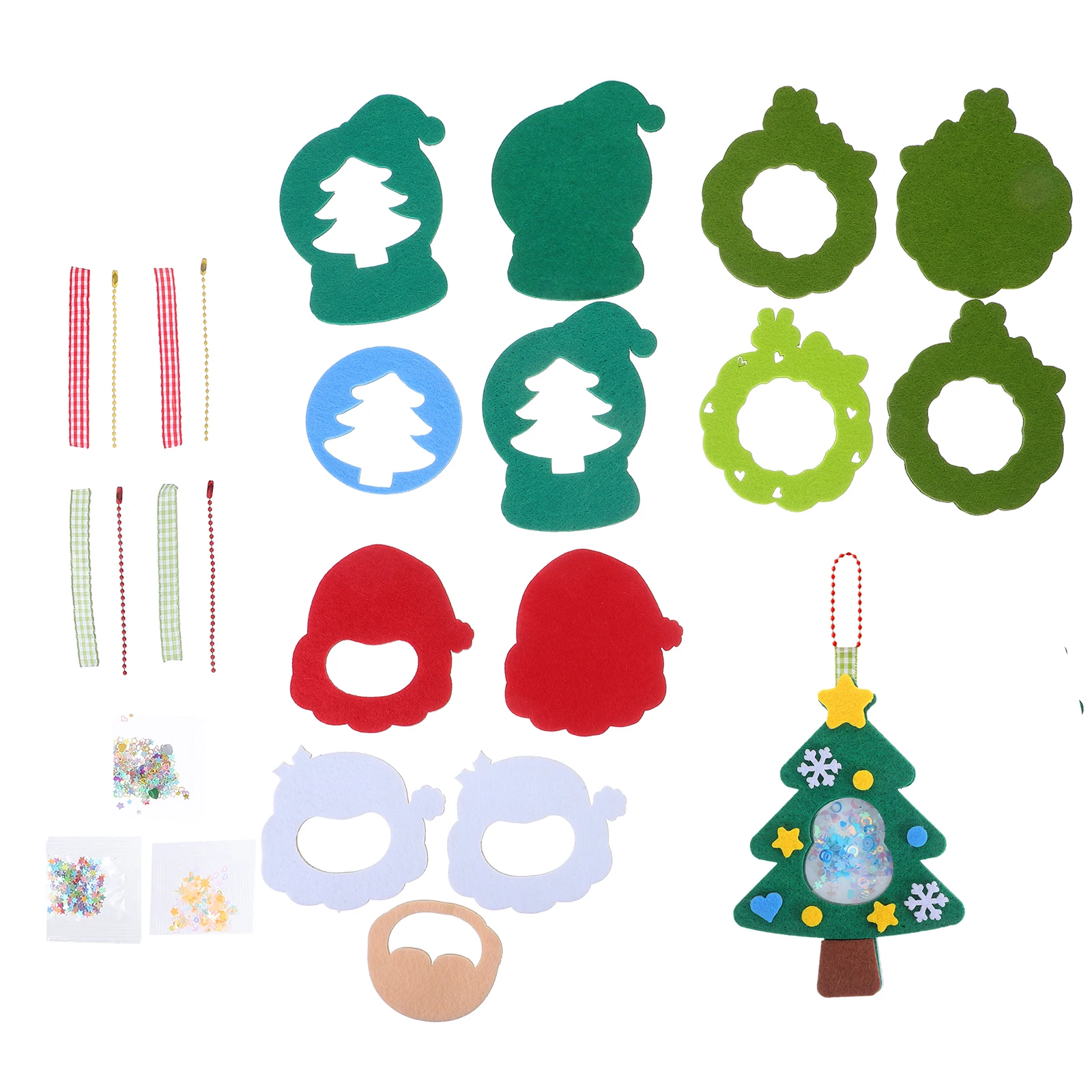 

4 Pcs Christmas Decorations Ornaments Festive Santa Claus Hanging Holiday Pendant Tree Wreath DIY Child