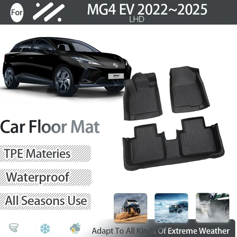 

Car Foot Mats For MG4 EV Mulan EH32 2022 2023 2024 2025 LHD Dirt-resistant Pads Foot Carpet Floor Cover TPE Mud Auto Accessories