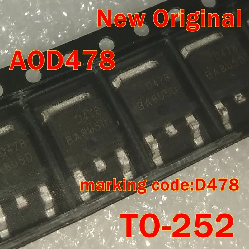 

1Pcs to 100Pcs Aod478 Marking Code: D478 To-252 New Original N-Channel Mosfet 100V