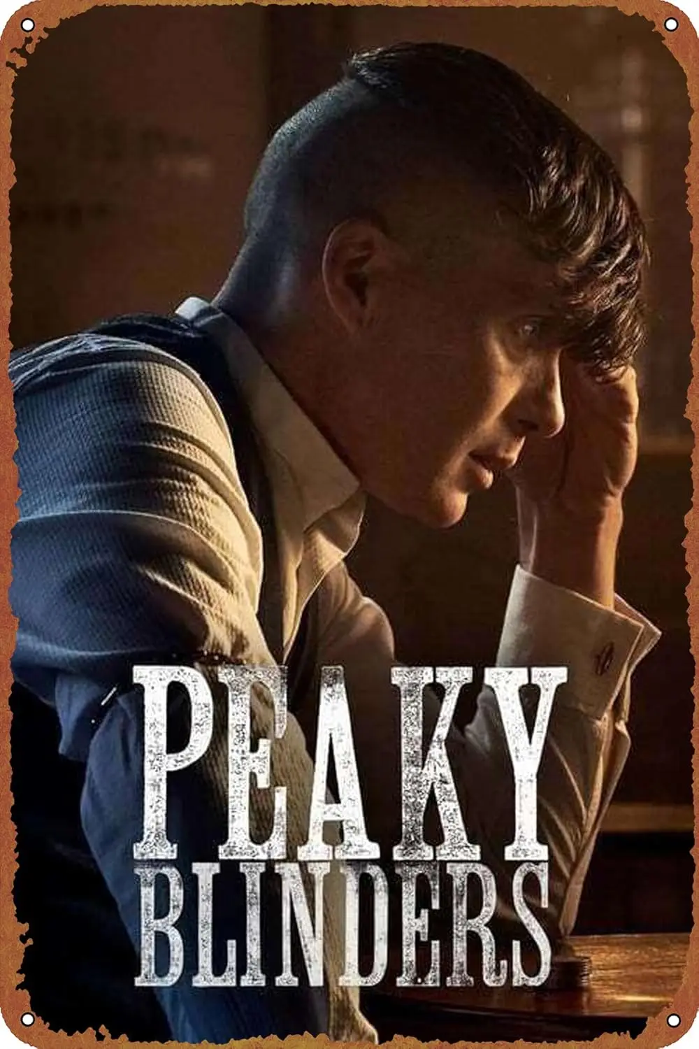 Untitled Peaky Blinders Film Movie poster Poster Vintage Tin Sign for Bar Office Home Wall Decor Gift Retro Metal Sign 12 X 8 in