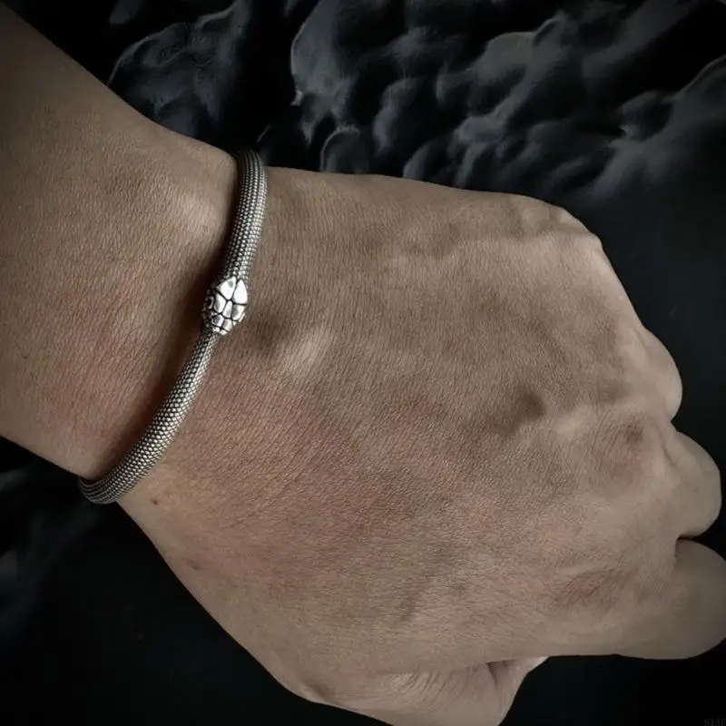 91AF العتيقة سوار سبيكة براعة الموضة الأفعى على شكل الإسورة معصمه للمجوهرات اليومية الأنيقة #3