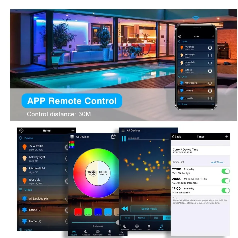 5V 12V 24V LED Streifen WIFI RGB RGBW Controller Android IOS APP Bluetooth Magic Home IR Steuerung