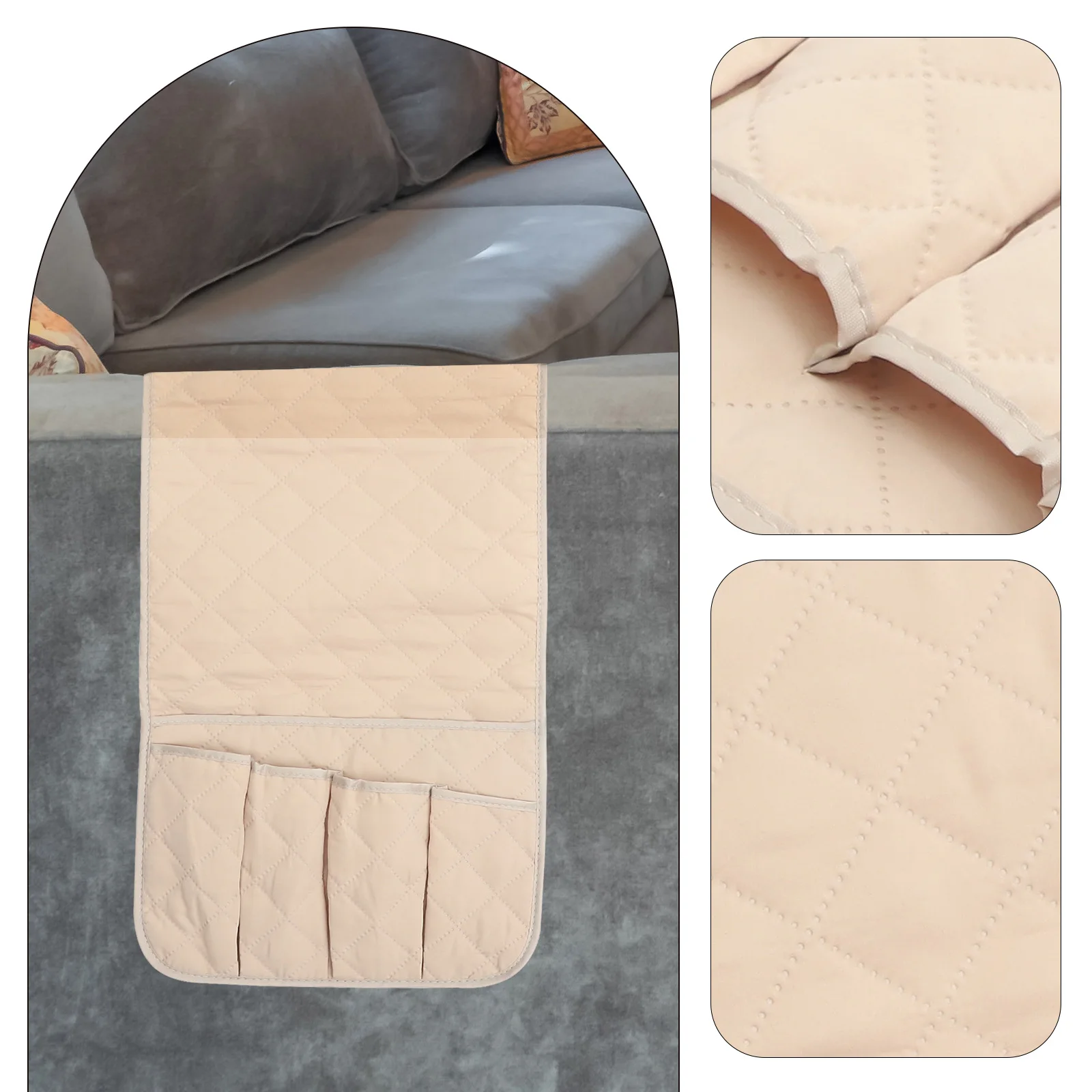 

Sofa Armrest Organizer Removable Storage Bag Couch Armrest Sundries Holder Remote Control Organizer Side Pouch