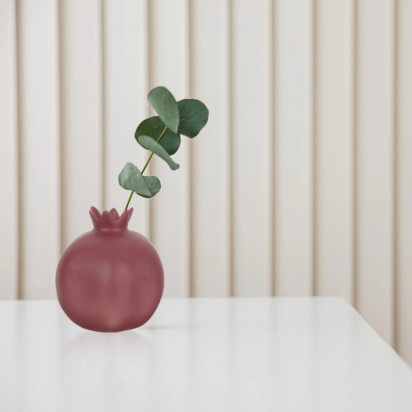 

Creative Pomegranate Shape Ceramic Vase Nordic Style Home Decor Desktop Ornament Flower Arrangement Container Wear Resistant