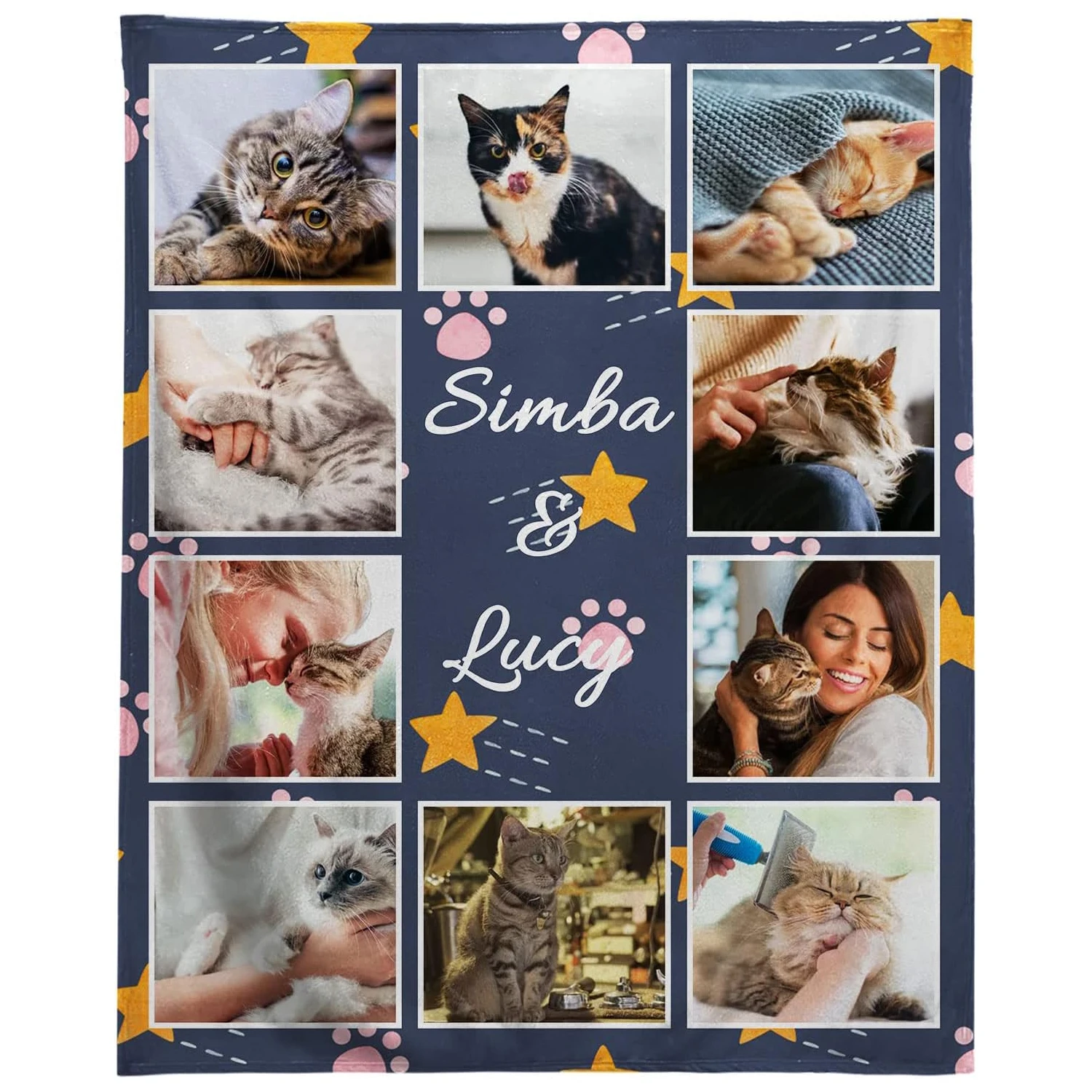 

Customized blankets for cat lovers, including cat face blankets, Christmas flannel blankets, and creative gifts for cat lovers