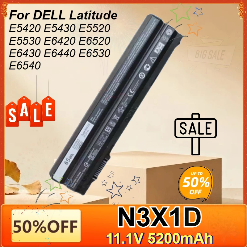 N3X1D 65WH Laptop Battery for DELL Latitude E5420 E5520 E5530 E5430 E6420 E6520 E6530 E6430 E6440 E6540 Korea 6Cell