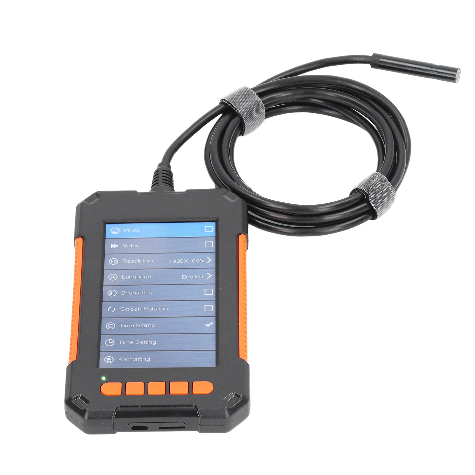 Industrial Endoscope 1080P Digital Borescope Inspection Sewer Camera 4.3in  Screen 8mm Lens Industrial Endoscope Sewer Camera