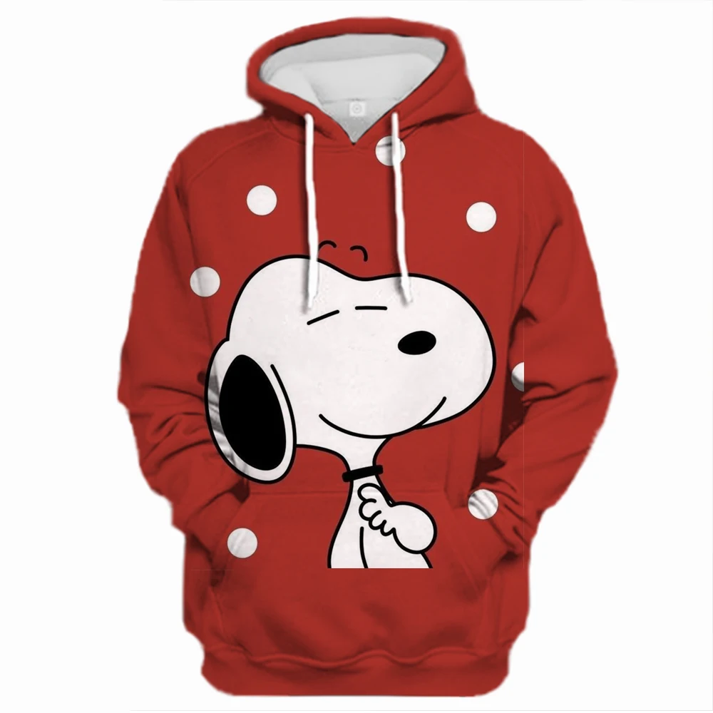 Snoopy Coffee Women\'s Hoodie Cartoon Print Harajuku Long Sleeve Cute Hoodie Casual Loose Sweatshirt Fashion Tops Clothing