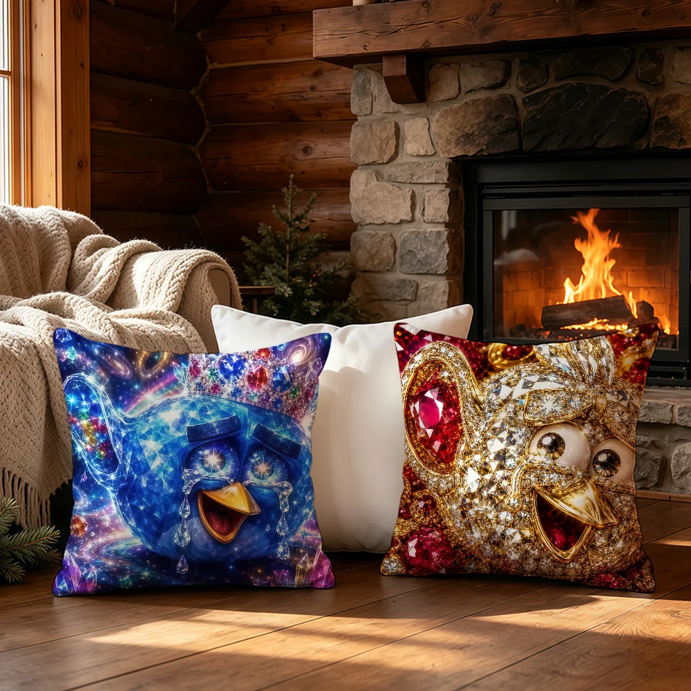 Music Bird Funny Meme cushion cover Home Office Convenient Nordic Simplicity Hit With Zipper Cushion Cover