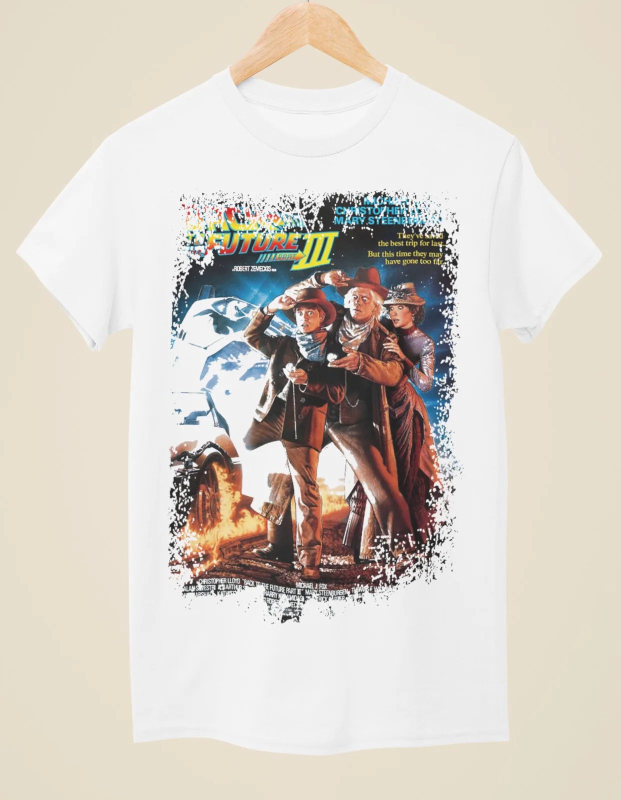 

Back To The Future III - Movie Poster Inspired Unisex White T-Shirt