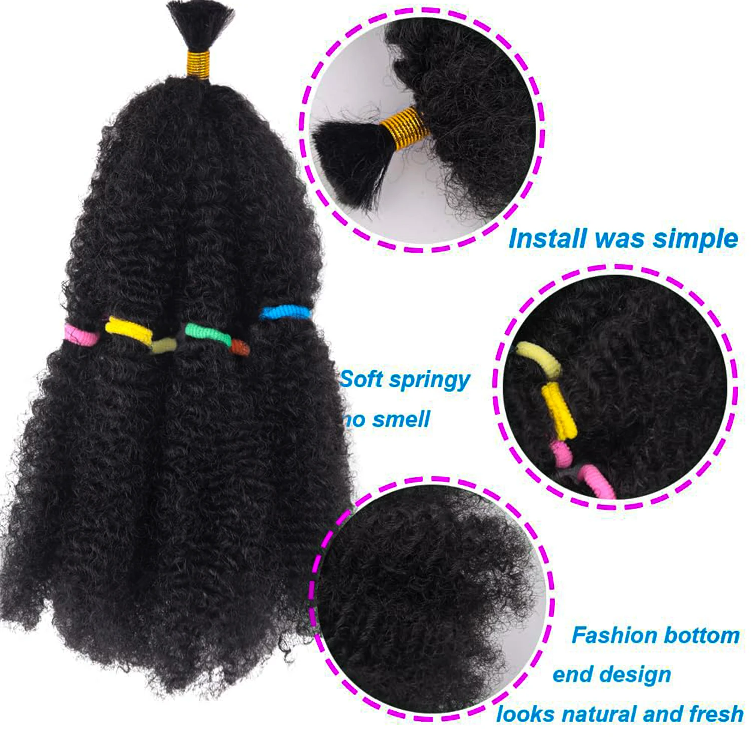 Afro Kinky Haar 12 Inch 1/6 Packs Pre Uitgerekt Afro Kinky Twist Haar Afro Vlechthaar Kinky Twist Gehaakte Vlechten Synthetisch