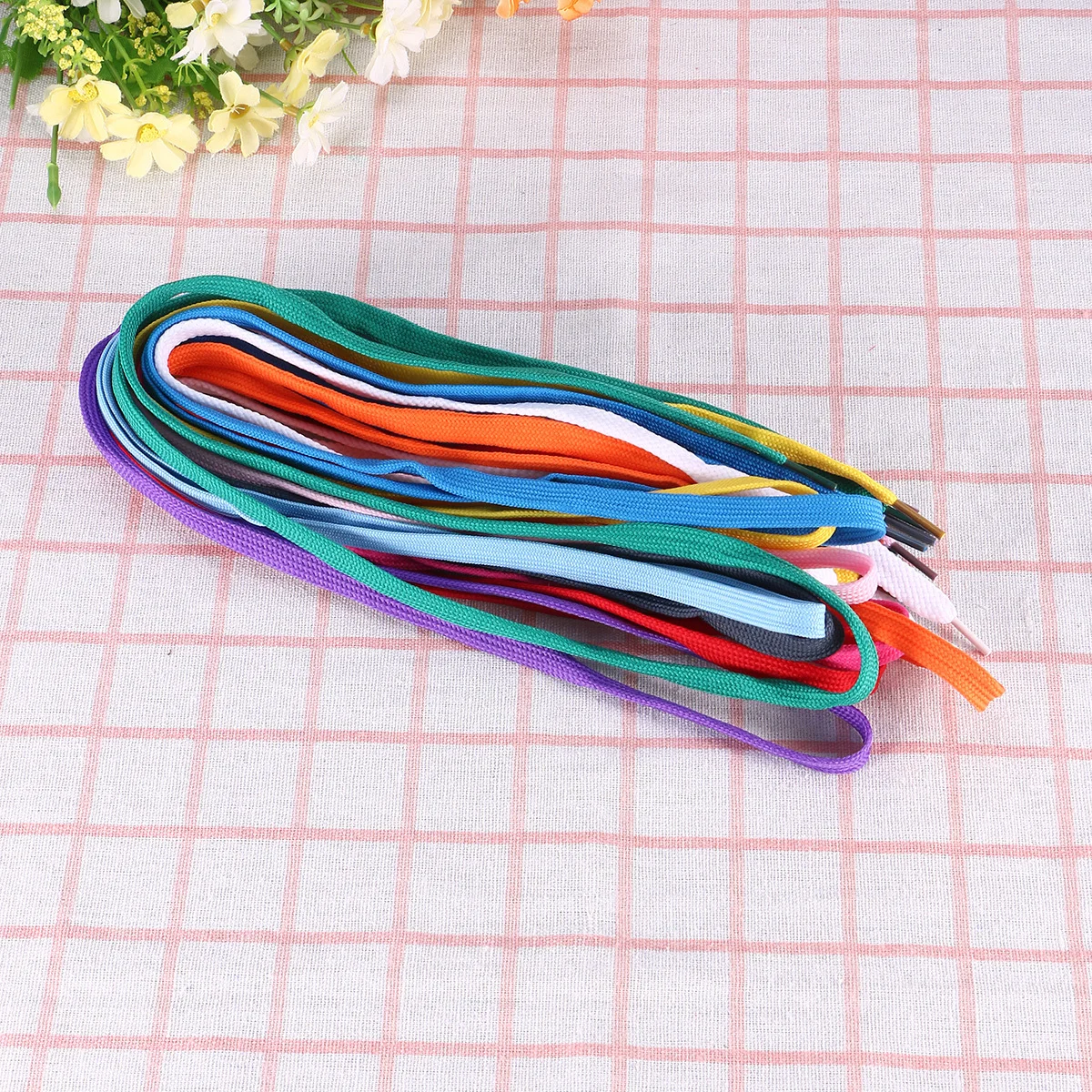 12Pairs Flat Shoe Laces Strings Colorful Replacement Laces for Athletic Shoes Casual Sneakers Unisex Fashion Shoelaces Set