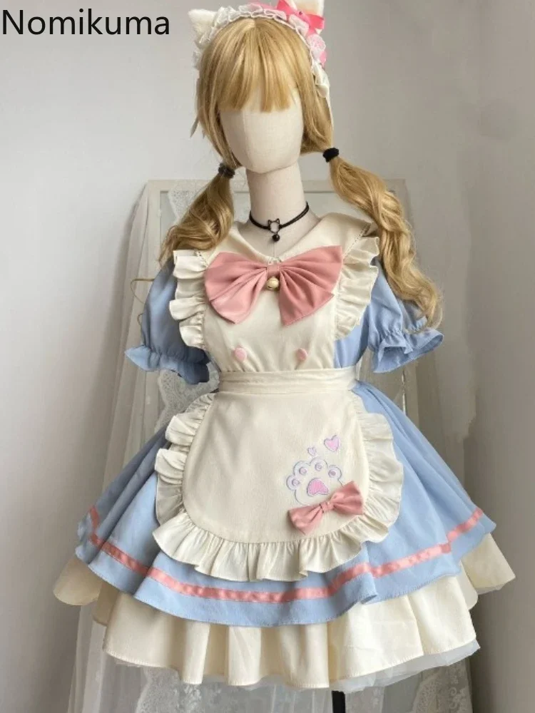 Japanese Dress Women's Clothing Lolita Style 2025 Vestidos De Mujer Short Sleeve Tunic Robe Femme Fashion Sweet Summer Dresses