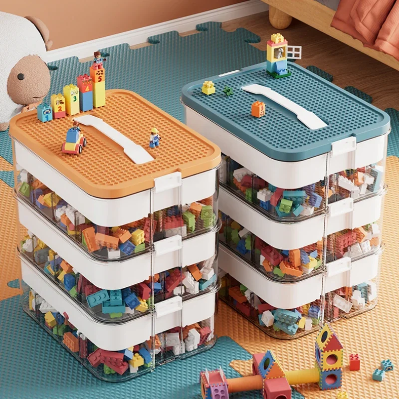 Lego Organizer Box Children's Toy Storage Box Lego Sorting Storage Box Jigsaw Puzzle Building Block Partition Boxcase Organizer