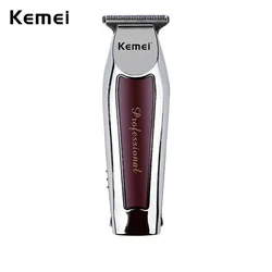 Kemei Professional Hair Trimmer Cordless finish Hair Cutting Machine Electric Clipper 0mm T Blade Close Trimming Barber Shop