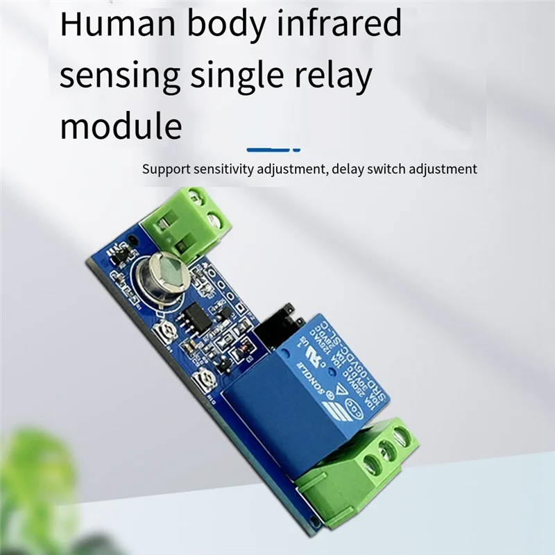 AA87 Relay Module Human Body Infrared Sensing Single Module Delay Time Adjustable Dual Mode Multifunction Module