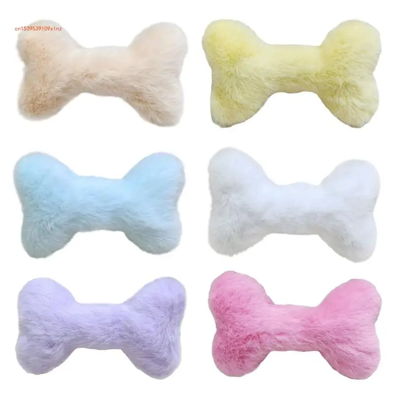 Plush Dog Bone Applique Craft Making Accessories Clothing Garment Hair Clip Hairband Ornament Crafting Project Supply