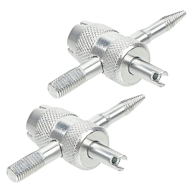 4-Way Valves Tool Tire Valves Tools 4 Way Valves Tool 4-in-1 Multifunctional Valves Wrench for Automobile Tire Stem