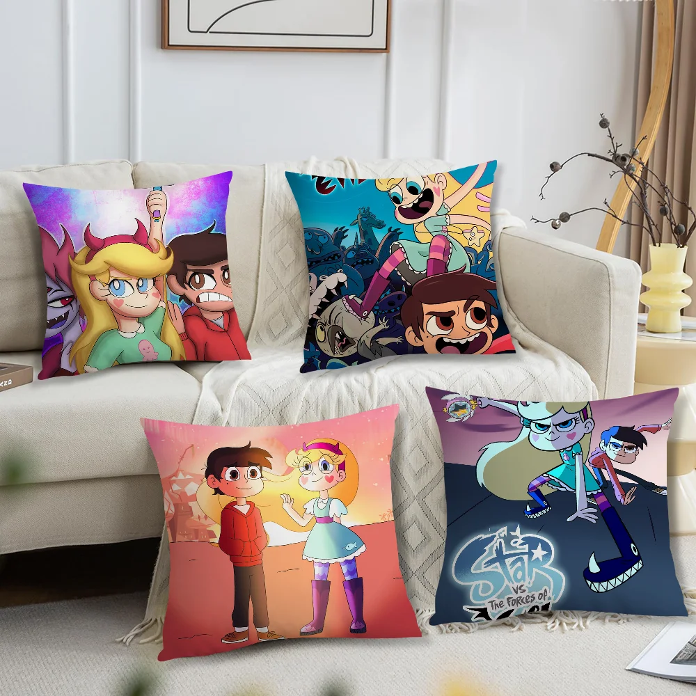 Cute F-Forces Star vs The Of E-Evil Cartoon cushion cover Accessories Square Cushion Room Bedroom Headboard Sofa Living Backrest